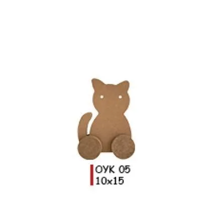 Aka Ahşap 10x15 Oyuncak Obje Kedi Oyk 05