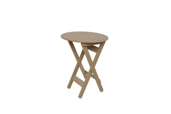 Aka Ahşap Katlanır Oval Sehpa Tekli Sh04