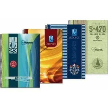 Bayındır Mercury 17x24 Cm Sert Kapak Spiralli Defter Kareli 140 Yp