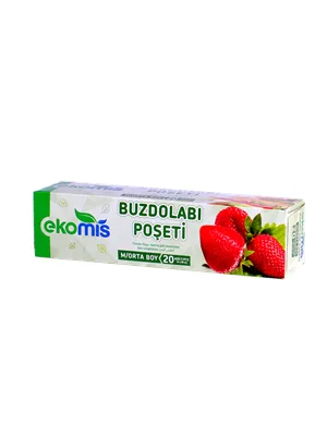 Ekomis 24x38 Cm Orta Boy Buzdolabı Poşeti 20"li 1312336