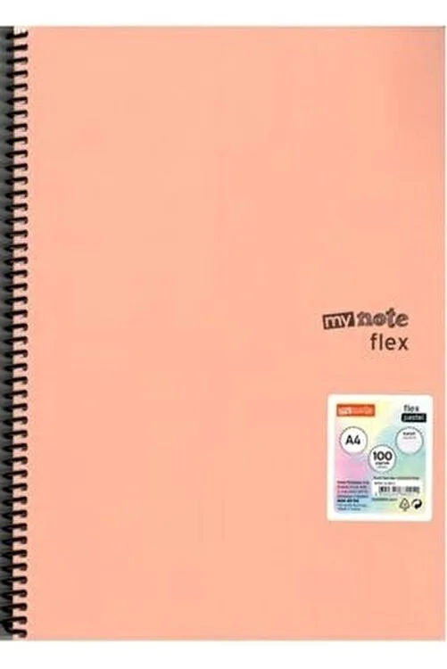 Umur Mynote Flex Pastel A5 Pp Kapak Spiralli Defter Kareli 80 Yp Mfxpa-a580-k