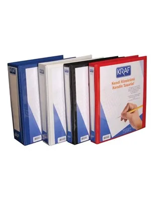 Kraf A4 7 Cm 2 Halka D Mekanizma Klasör Siyah 1072