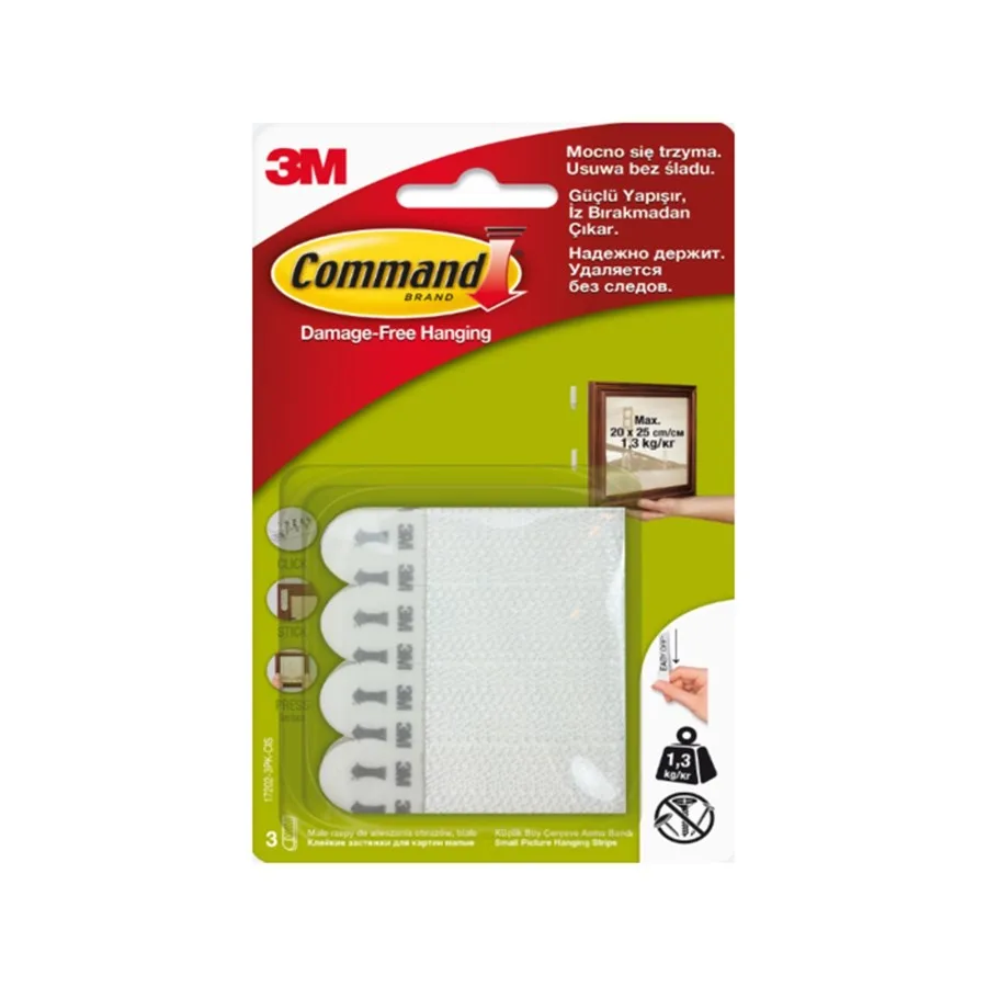 3m Command Cırt Cırt Bant Küçük Boy 3 Lü 17202-3pk-cıs