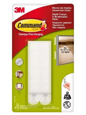 3m Command Cırt Bant Dar Orta Boy 4"lü 17207