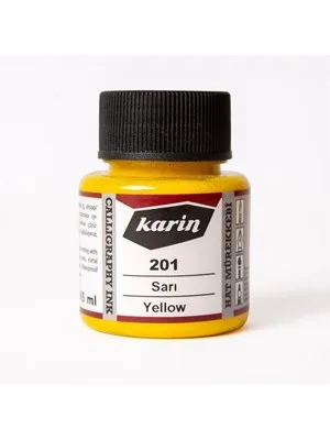 Karin 45 Ml Hat Mürekkebi Sarı 201 6210701045