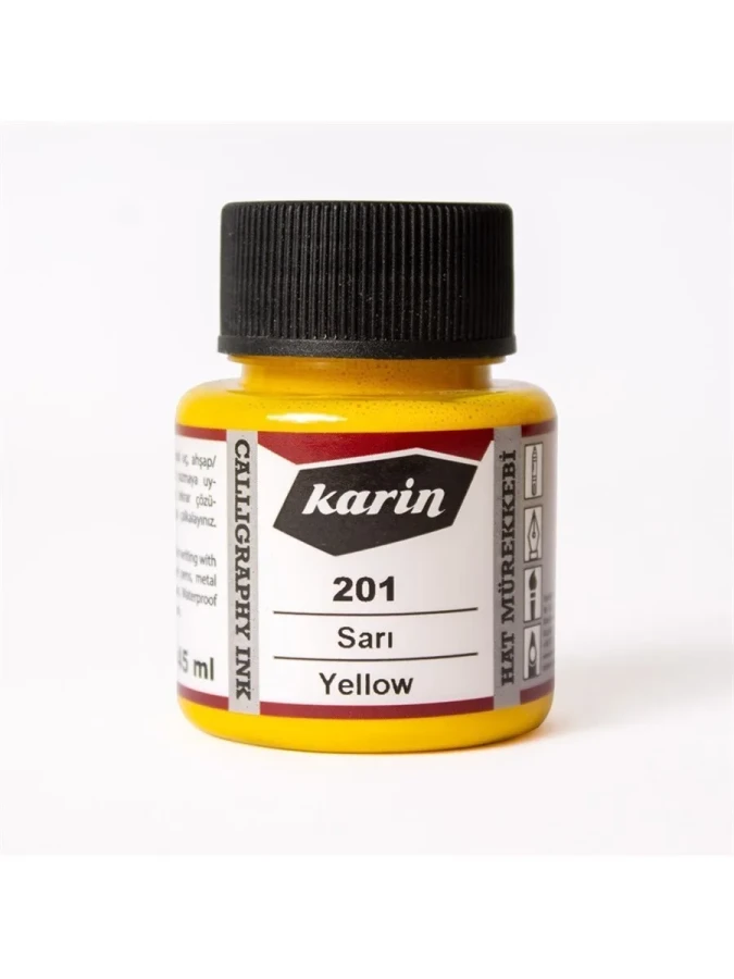 Karin 45 Ml Hat Mürekkebi Sarı 201 6210701045
