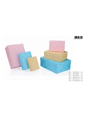 Gıpta Pastel Terazzo Dikdörtgen Hediye Kutusu No:4 Bx6924