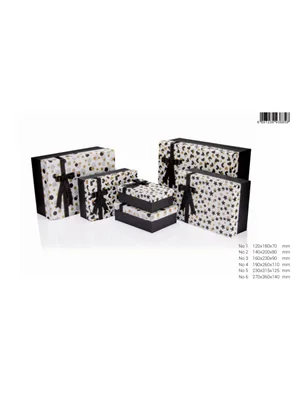 Gıpta Black White Gold Dikdörtgen Hediye Kutusu No:3 Bx6856
