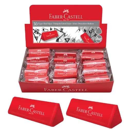 Faber Castell Dust Free Üçgen Kırmızı Silgi 187237-5130187237