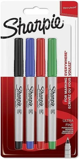 Sharpie Permanent Marker Klasik Renkler Ultra Fine 4"lü 1985879-2084856