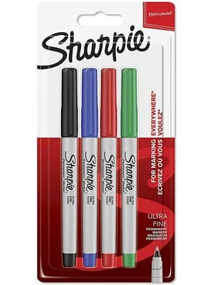 Sharpie Permanent Marker Klasik Renkler Ultra Fine 4"lü 1985879-2084856