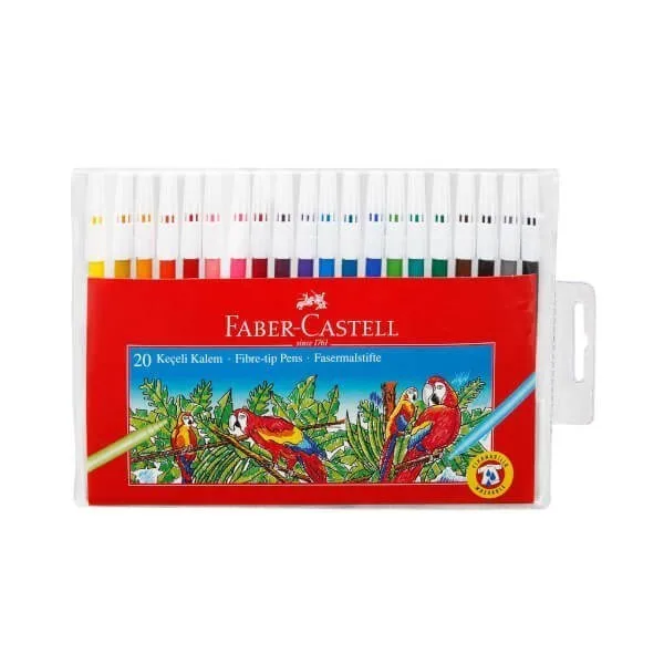 Faber Castell Yıkanabilir Keçeli Kalem (marker) 20"li 155120