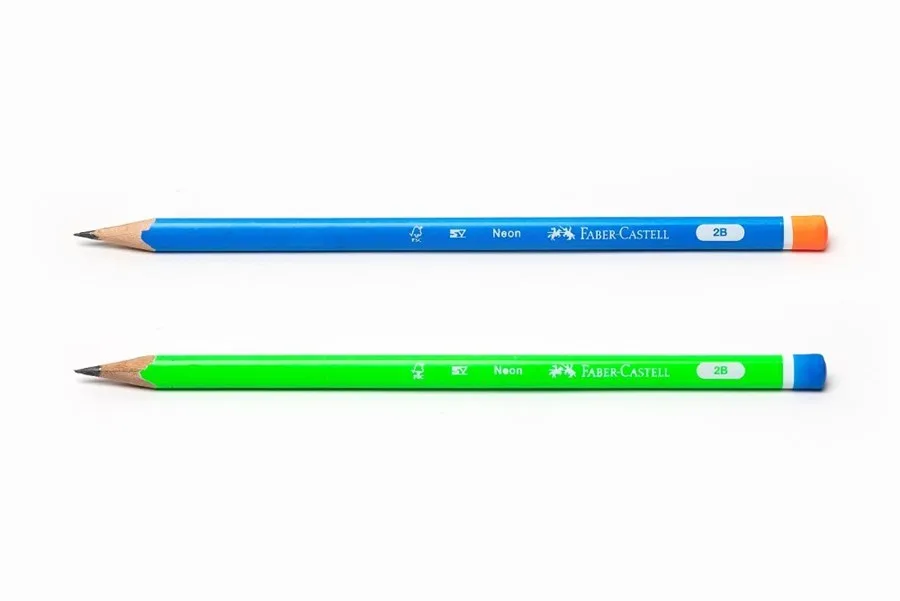 Faber Castell 2b Üçgen Mercanlı Kurşun Kalem Neon Renkler 5244321604000