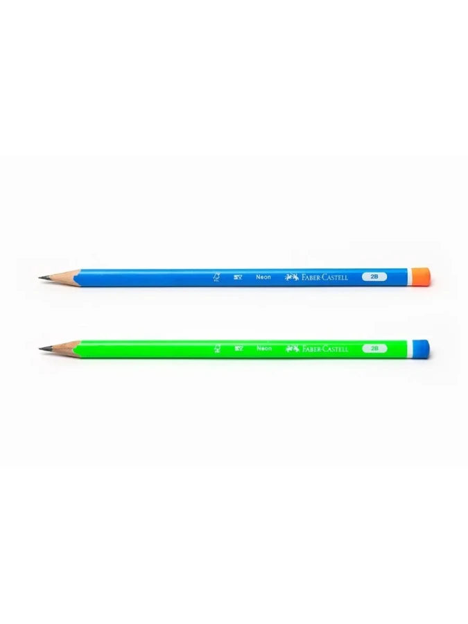 Faber Castell 2b Üçgen Mercanlı Kurşun Kalem Neon Renkler 5244321604000