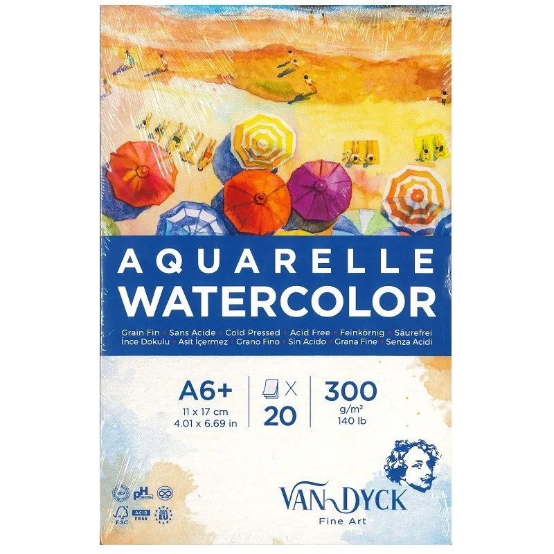Van Dyck A6 300 Gr 20sy Aquarelle Resim Bloğu Vd10009