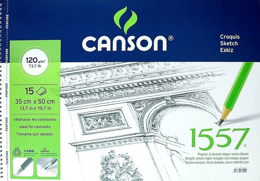 Canson 35x50 Resim ve Çizim Blok 120 Gr 15yp Fcns120153550