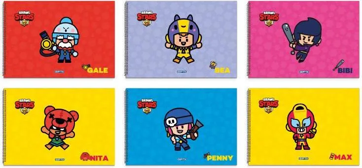 Gıpta Brawl Star 17x24 Cm Karton Kapak Spiralli Resim Defteri 15 Yp 5699