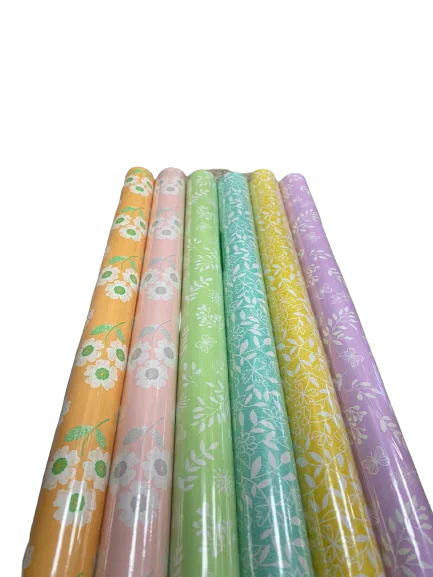 Keskin Color 70x200 Tekli Ambalaj Kağıdı Ecocarta Floral 100613-99