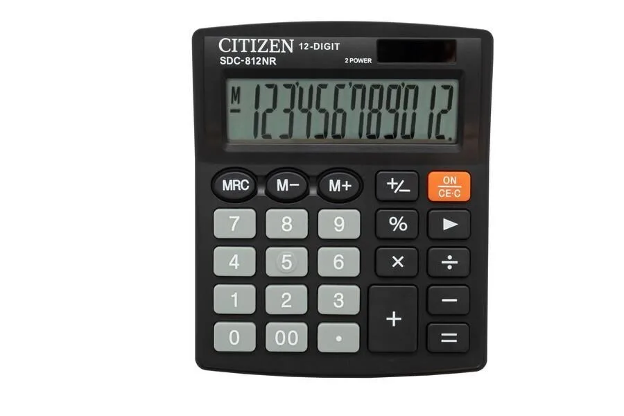 Citizen Scd-812nr Hesap Makinesi Siyah