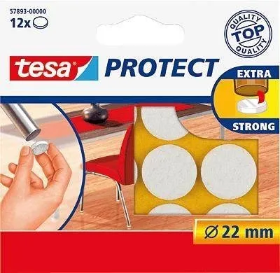 Tesa 22 Mm Yuvarlak Keçe Beyaz 57893-00000