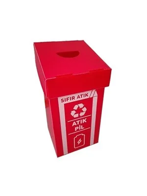 Üçgen 50x45x22.5 Cm Geri Dönüşüm Atık Pil Kutusu 9001