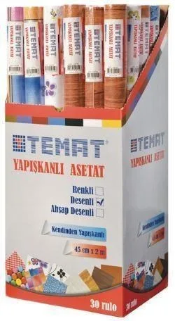 Temat 45 Cmx2mt Yapışkanlı Asetat Karışık Desenli 139764