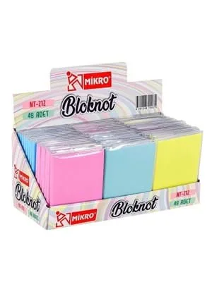 Mikro 9.5x13.5 Cm 64 Yaprak Çizgili Karton Kapak Asetat Koruyuculu Not Defteri Nt-212