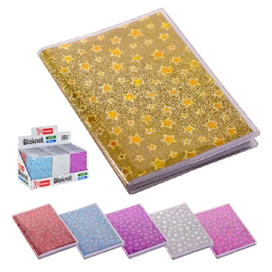 Mikro 9.5x13.5 Cm 64 Yaprak Çizgili Karton Kapak Asetat Koruyuculu Not Defteri Nt-214