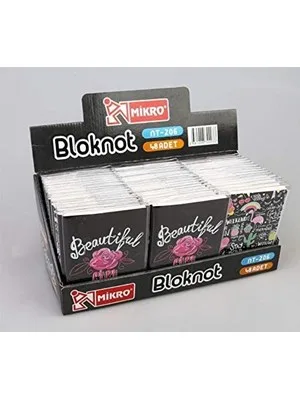 Mikro 9.5x13.5 Cm 64 Yaprak Çizgili Karton Kapak Asetat Koruyuculu Not Defteri Nt-206