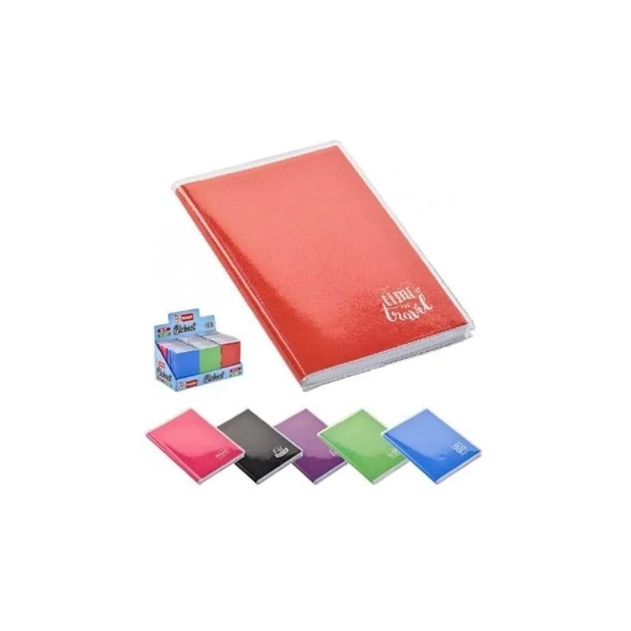 Mikro 9.5x13.5 Cm 64 Yaprak Çizgili Karton Kapak Asetat Koruyuculu Not Defteri Nt-211