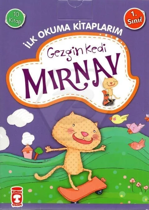 İlk Okuma Kitaplarım - Gezgin Kedi Mırnav 10 Kitap (1. Sınıflar İçin) - Timaş Yayınları