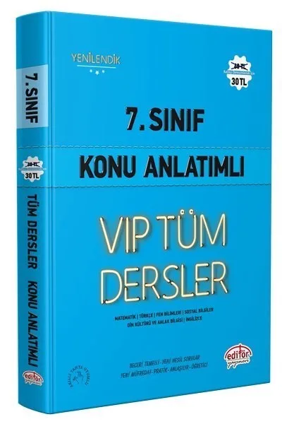 Editör Yay.-7.sınıf Vip Tüm Dersler Konu Anlatımlı 2025