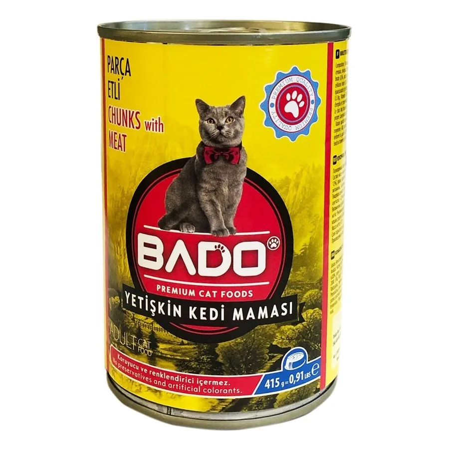Bado 415 Gr Etli Yetişkin Kedi Maması Yaş