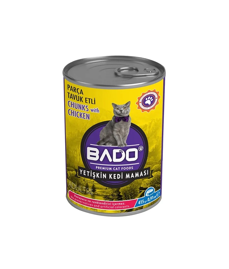 Bado 415 Gr Tavuk Etli Yetişkin Kedi Maması Yaş