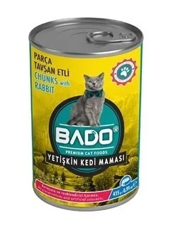 Bado 415 Gr Tavşan Etli Yetişkin Kedi Maması Yaş