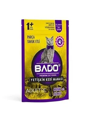 Bado 85 Gr Tavuk Etli Yetişkin Kedi Maması Yaş