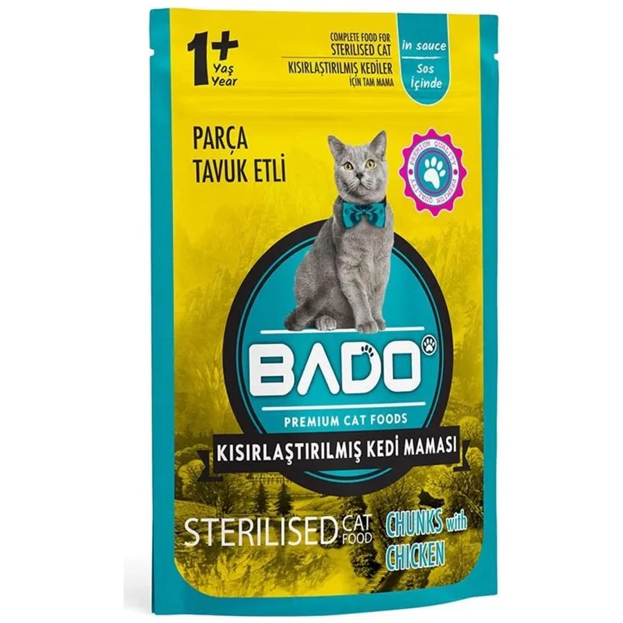 Bado 85 Gr Somon Kısırlaştırılmış Kedi Maması Yaş
