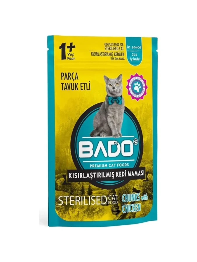 Bado 85 Gr Somon Kısırlaştırılmış Kedi Maması Yaş