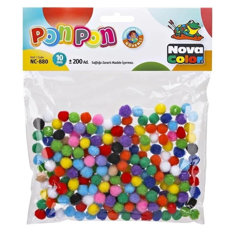 Nova Color 10 Mm Ponpon 200"lü Nc-880