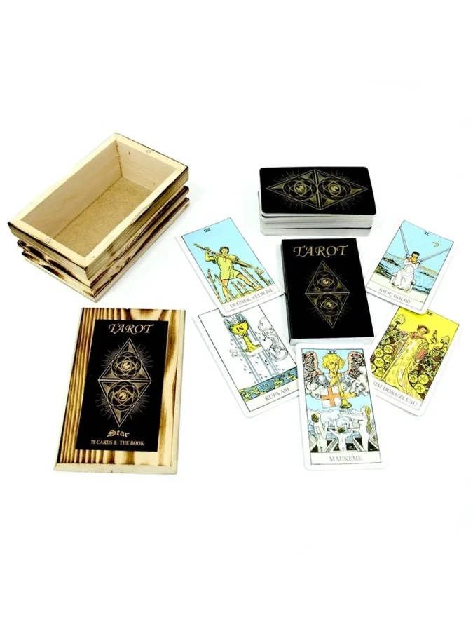 Star Ahşap Kutulu Tarot Oyun Kartları 1066683