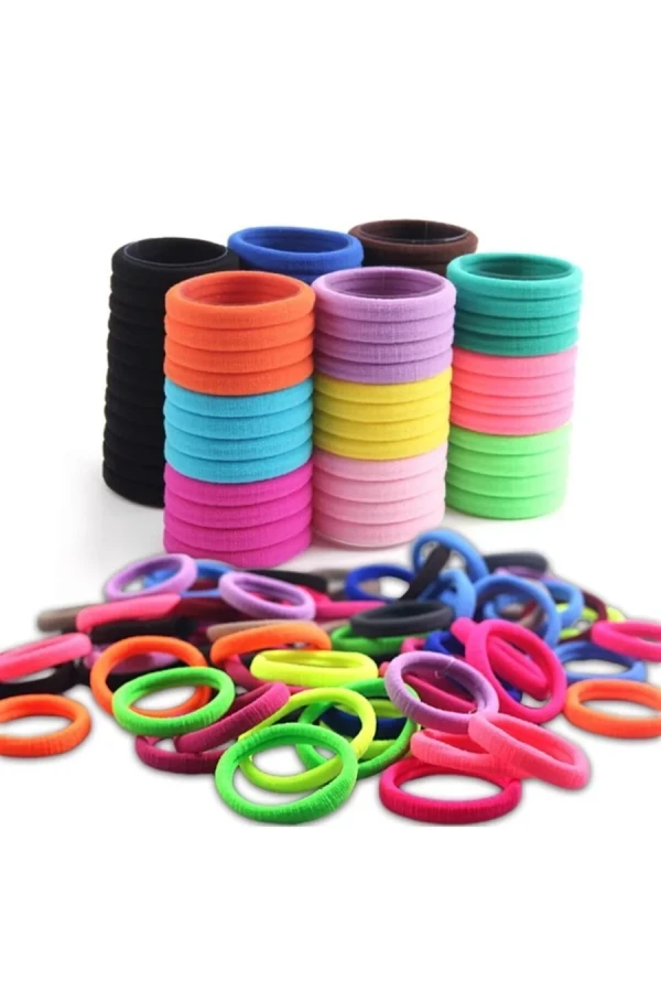 Elif Havlu Lastik Toka Renkli 6"lı \5"li