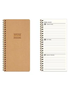 Keskin Color 8x16 Aj-73 Haftalık 12 Aylık Spiralli Cep Ajandası Kraft 600177-99 (2026)