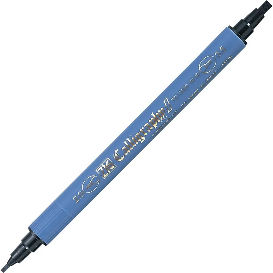 Zig Tc-3100 Kuretake Çift Uçlu Kaligrafi Kalemi 010 Siyah