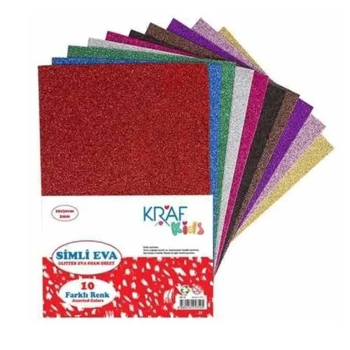 Kraf Kids A4 2 Mm Eva Simli 10 Renk Kk10