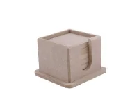 Aka Ahşap Bardak Altlığı Kare 6+1 Parça Ba 01