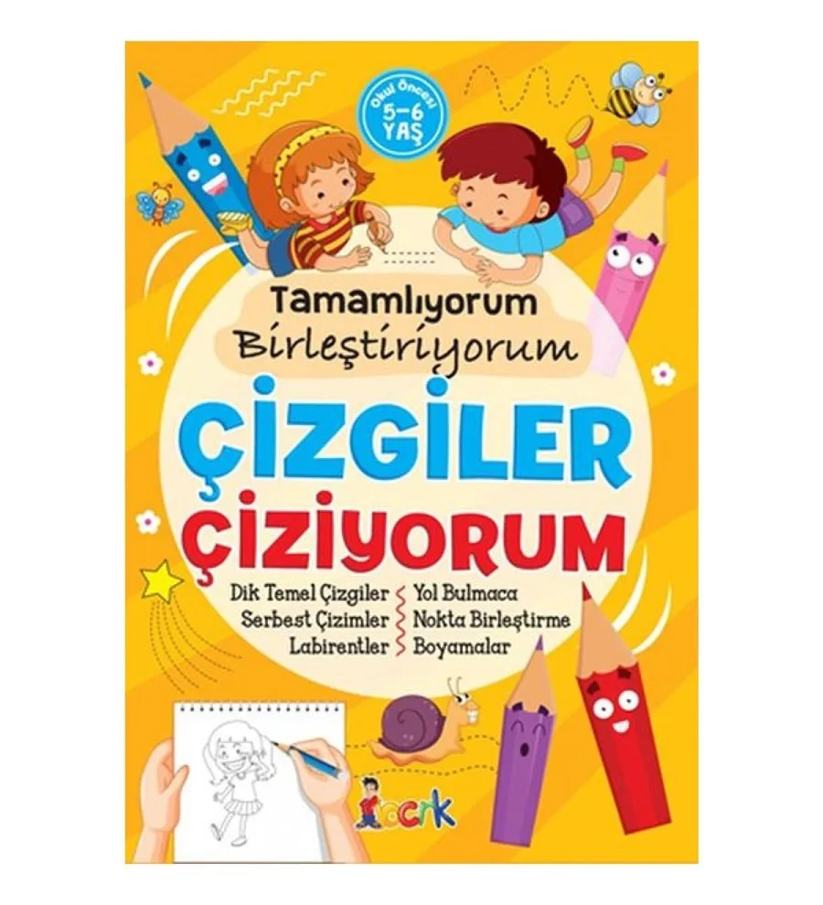 Çizgiler Çiziyorum 5-6 Yaş - Bıcırık Yayınları