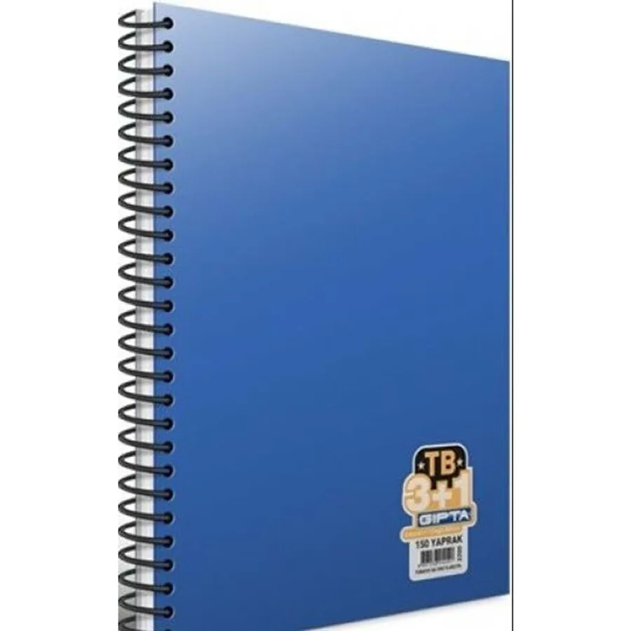 Gıpta A4 Pp Kapak Spiralli Defter 3+1 Bölmeli 150 Yp 2200