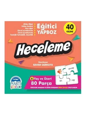 Eğitici Yapboz- Heceleme 40 Kelime - Martı Çocuk Yayınları