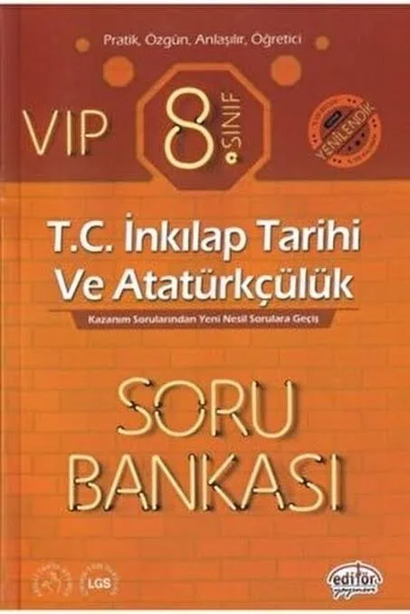 Editör Yay.-8.sınıf Vip T.c. İnkılap Tarihi ve Atatürkçülük Soru Bankası 2223