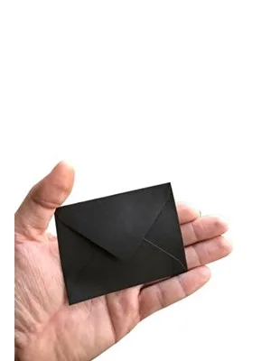 Elif 7.5x11 Cm Fantazi Zarf Siyah